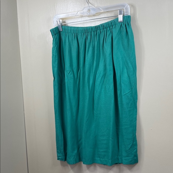 Vintage Teal Midi Skirt - Picture 1 of 11